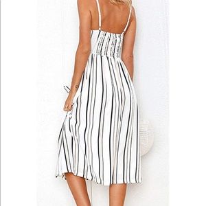 Midi length striped sundress